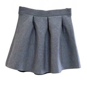 Charlotte Russe Skater Mini Skirt Pleated A-Line Gray Womens Size Medium